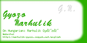 gyozo marhulik business card